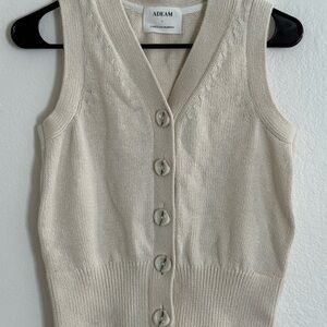 ADEAM Women's Cream Sweater Vest